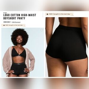 Victoria's secret PINK Logo Cotton High-Waist shine Boyshort Panty BLING